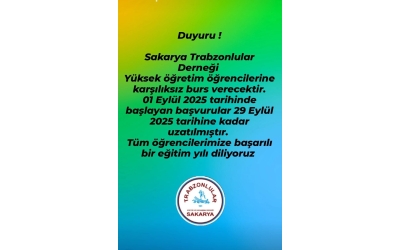 Burs başvururu tarihleri uzatıldı..