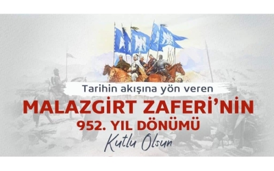 Başkan ÇELEBİ Malazgirt Zaferi'nin 952. yıl dönümünü kutladı.