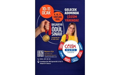  Çözüm Dershanesinden Başarıya ödül sınavı..