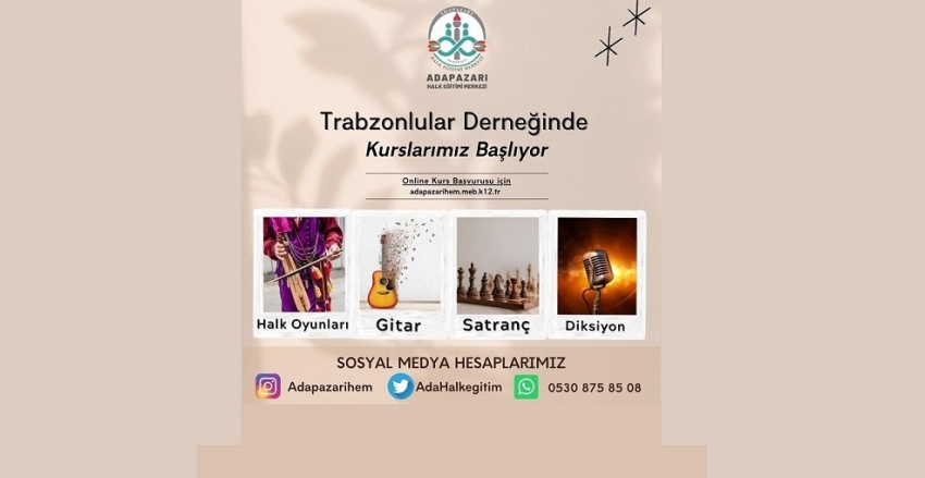 Sakarya Trabzonlular Derneği Kursları
