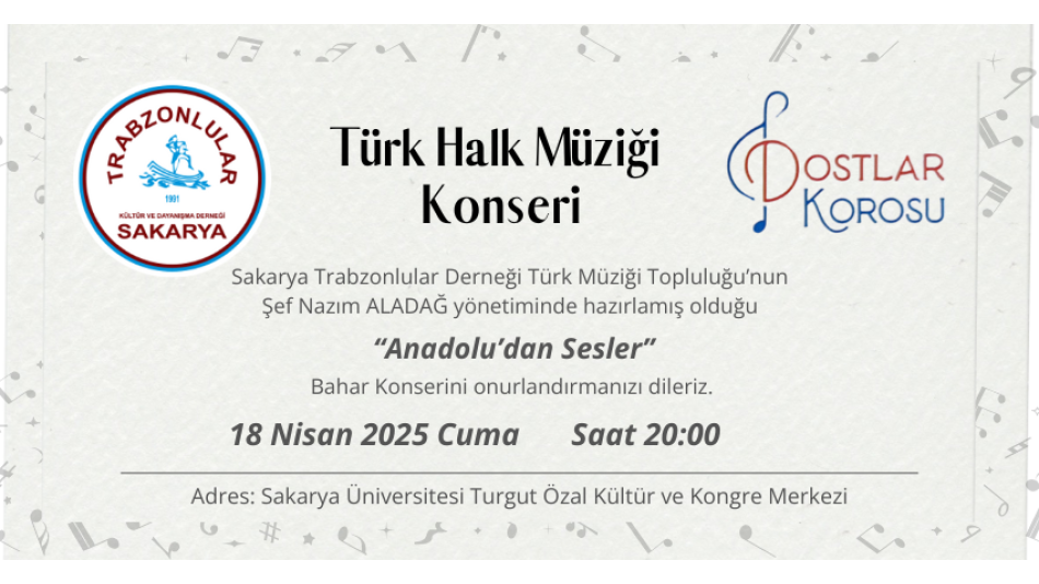 TÜRK HALK MÜZİĞİ KONSERİ